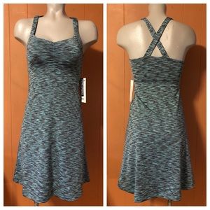 NWT Mondetta Space Dye A-Line Dress in Lagoon Combo, XS